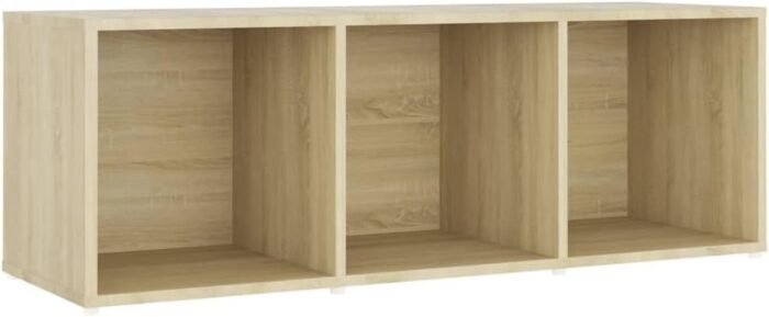 TV Stand for 50” TVs, Media Console with 3 Storage Cabinets & Open Shelving, Engineered Wood Brown - Image 8