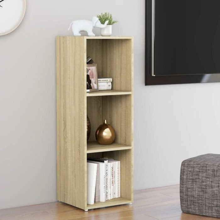 TV Stand for 50” TVs, Media Console with 3 Storage Cabinets & Open Shelving, Engineered Wood Brown - Image 4