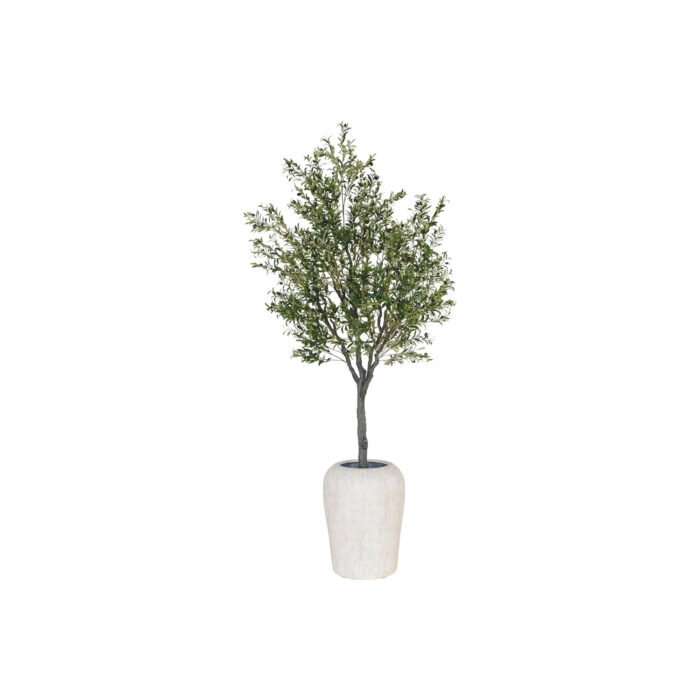 Artificial Olive Tree, 10 ft (305 cm) Tall, Silk Foliage, Green, Adjustable Branches, Cement Base, Indoor/Outdoor Décor