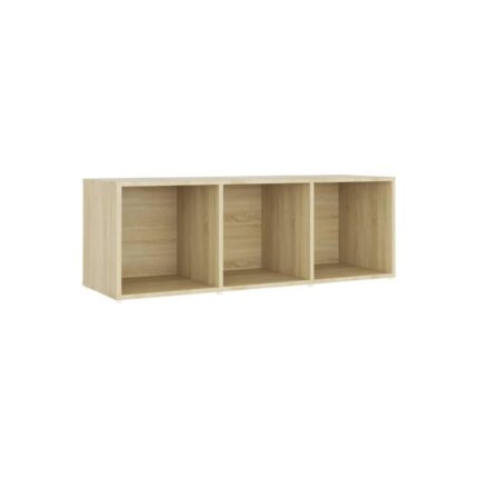 TV Stand for 50” TVs, Media Console with 3 Storage Cabinets & Open Shelving, Engineered Wood Brown