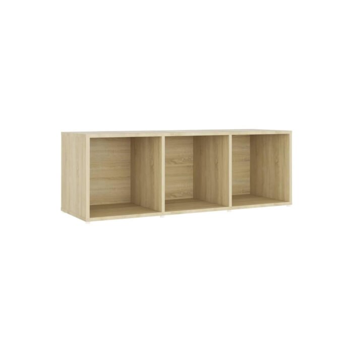 TV Stand for 50” TVs, Media Console with 3 Storage Cabinets & Open Shelving, Engineered Wood Brown