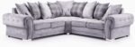 Dark Grey Suede Fabric Corner Sofa – Modern 4-Seater with Scatter Cushions - Image 3