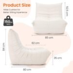 Togo Beige Suede Fireside Lounge Chair – Ergonomic & Modern - Image 3